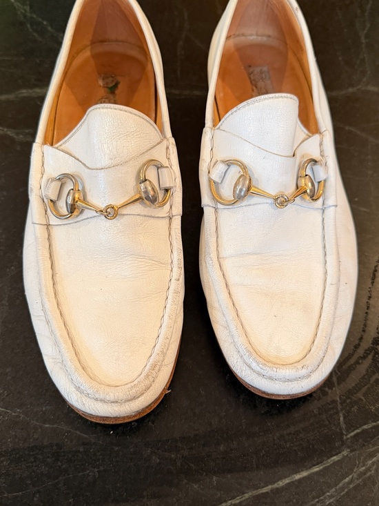 Gucci Other - Gucci White Leather Horsebit Loafers